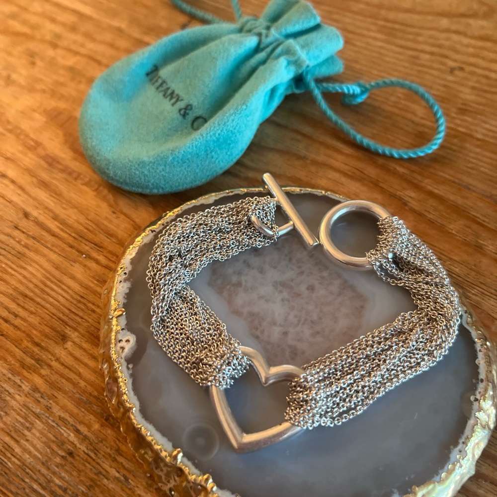 Authentic Tiffany & Co.® Heart Multi Chain Toggle Bracelet
